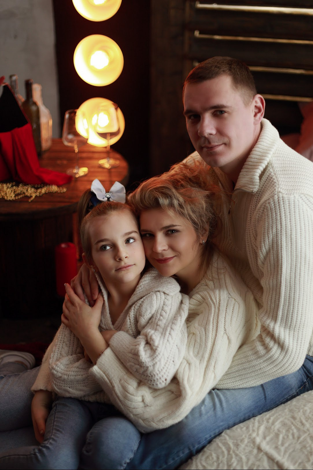 Людмила с мужем и дочкой. Семейный фотограф в Москве и МО Варвара Шаранова