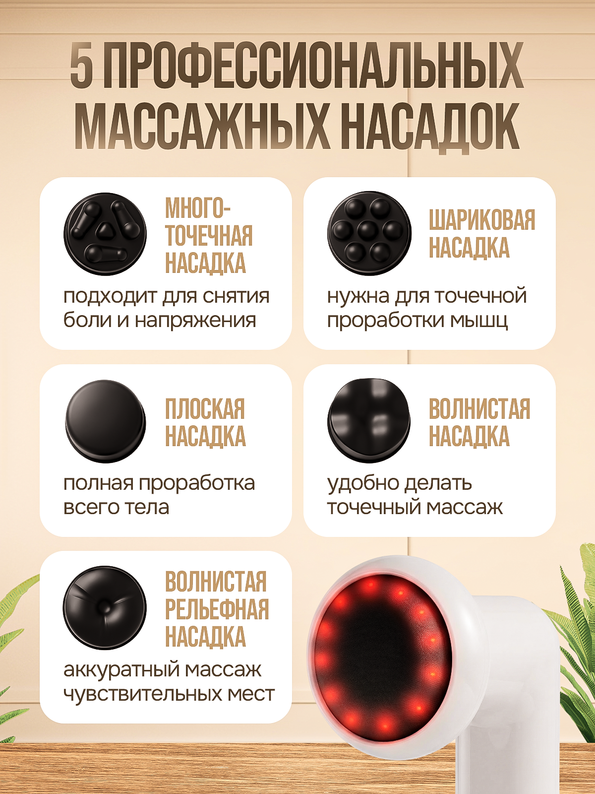 Массажер. Дизайн карточек для маркетплейсов