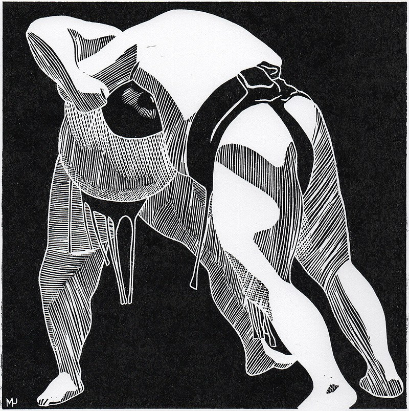 Серия линогравюр Grand Sumo Highlights  по мотивам турниров сумо. Авторская линогравюра, ручная печать на бумаге Ватман Гознак. 大相撲