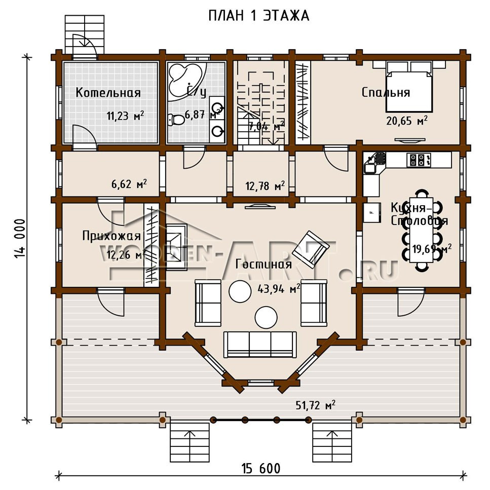 «Раздоры» 388 кв. м. Проекты деревянных домов