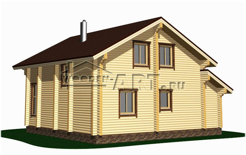 «Опалиха» 222 кв. м. Проекты деревянных домов. Архитектор Ольга Мальцева