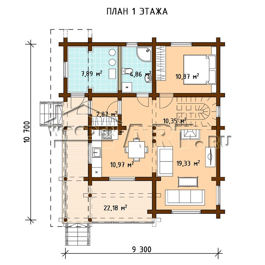 «Павшино» 179 кв. м. Проекты деревянных домов