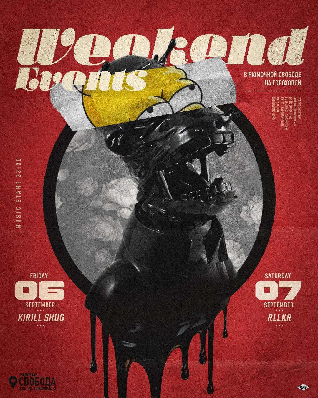 WEEKEND EVENTS. Spaidi Design | Graphic Design