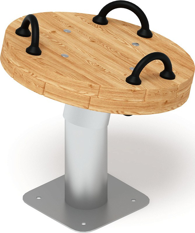 Карусель с наклонной осью (Лиственница) ИО 30.24.01-Л Габариты (ШхДхВ): 490х490х540 Зона безопасности, мм: 4490х4490