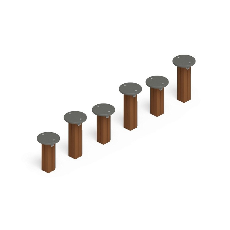 Бум детский Пеньки - СО 1.55.06 Габариты (ШхДхВ): 1730x230x455 Зона безопасности, мм: 3730х2230