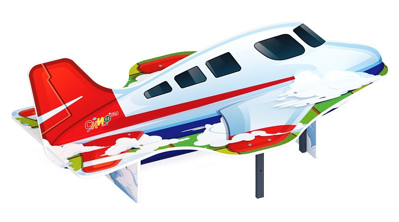 Самолетик - Скамейка детская - МФ 41.03.03 Габариты (ШхДхВ): 2100x1180x790 мм Зона безопасности, мм: 3100х2180 Возрастные ограничения от 3 лет 