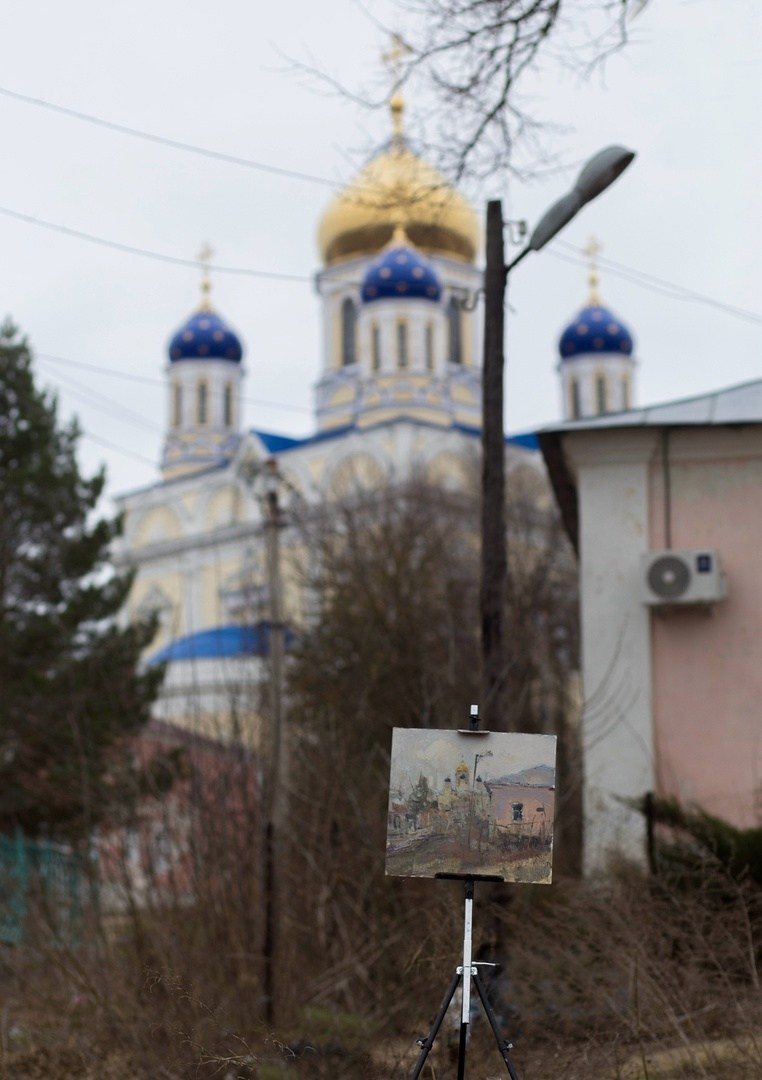 Апрель. Пасмурно. Художник Александр Каверин
