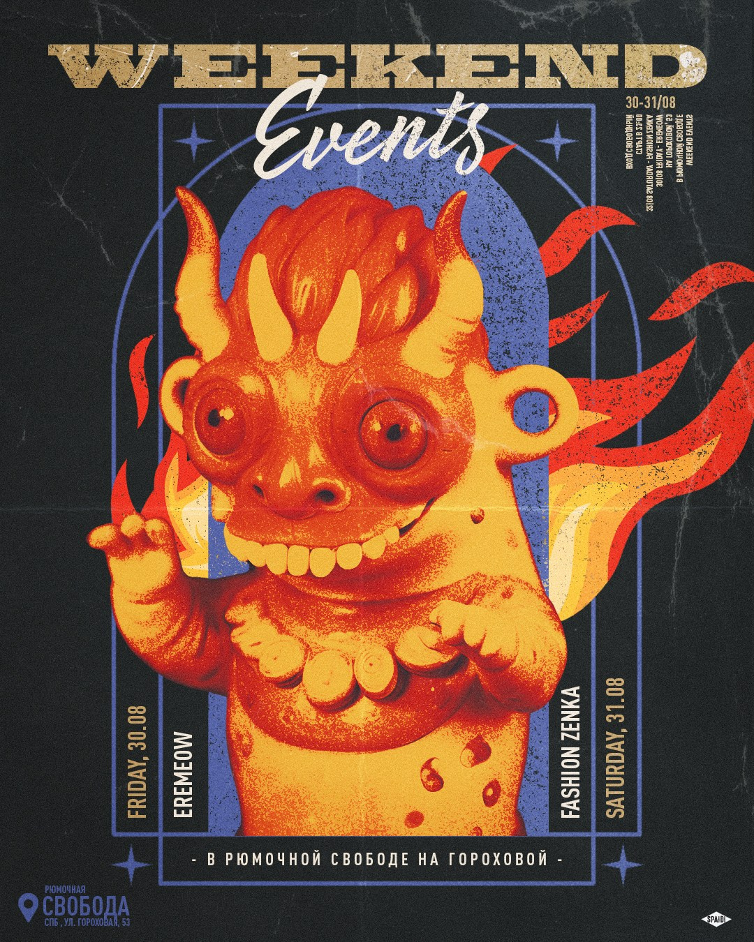 WEEKEND EVENTS. Spaidi Design | Graphic Design