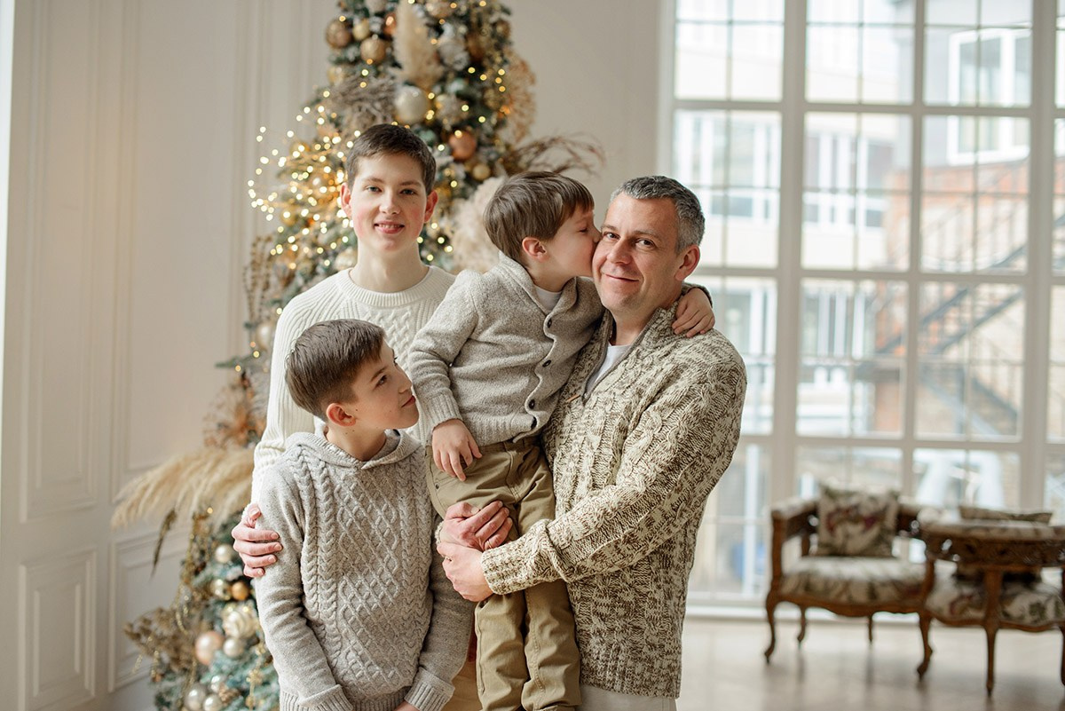 Family , Studio photo shoot at Christmas time