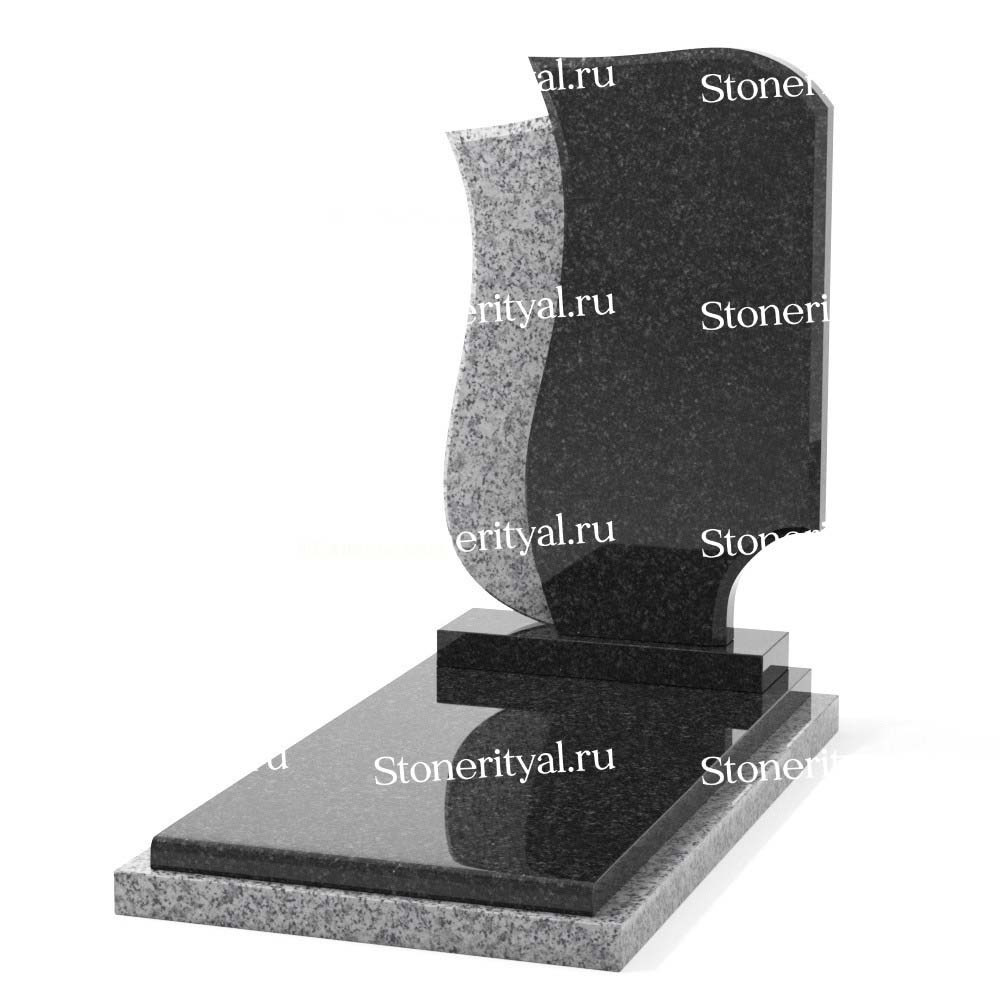 Комбинированные памятники на одного. Изготовление и установка памятников в Москве и МО