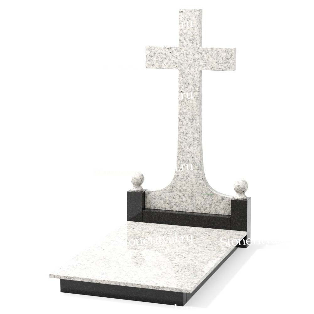 Комбинированные памятники на одного. Изготовление и установка памятников в Москве и МО