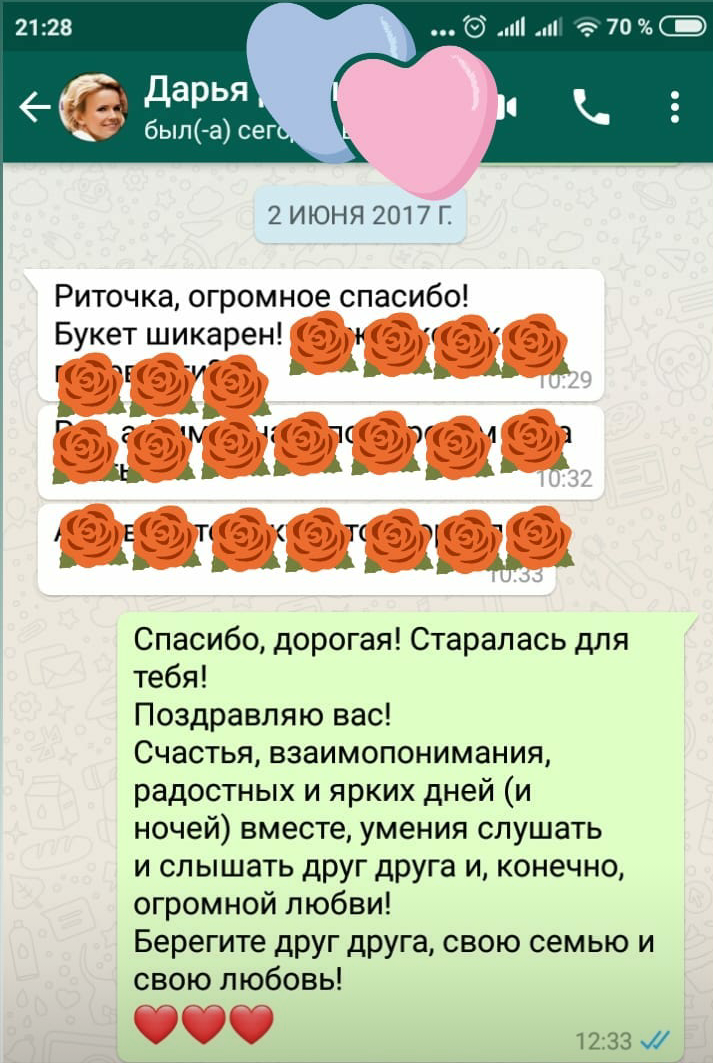Отзывы. Флорист Маргарита Гладкова