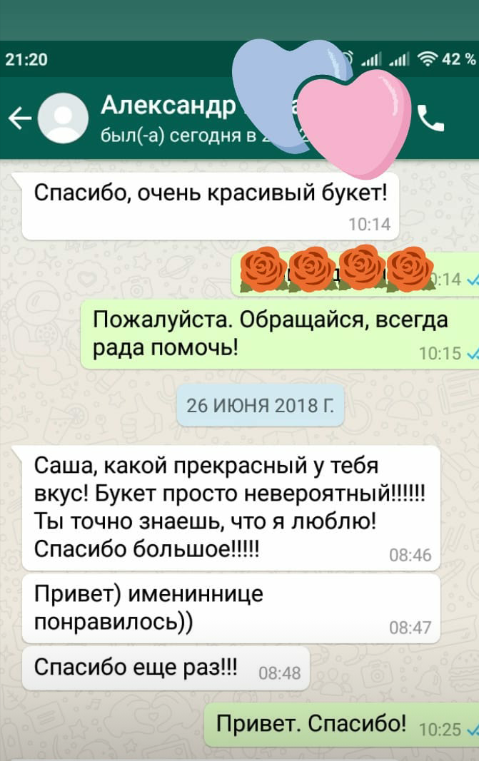 Отзывы. Флорист Маргарита Гладкова