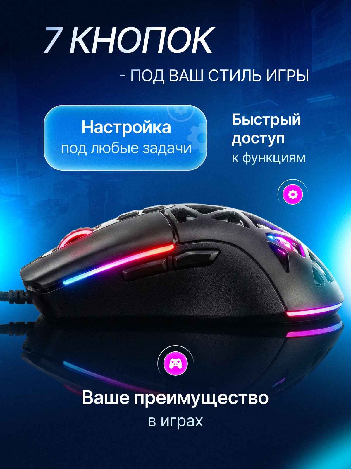 Игровая мышь. Инфографика для маркетплейсов — khdesign_wb