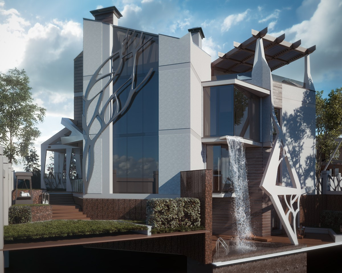 Проект частного дома в современном стиле в Звенигороде