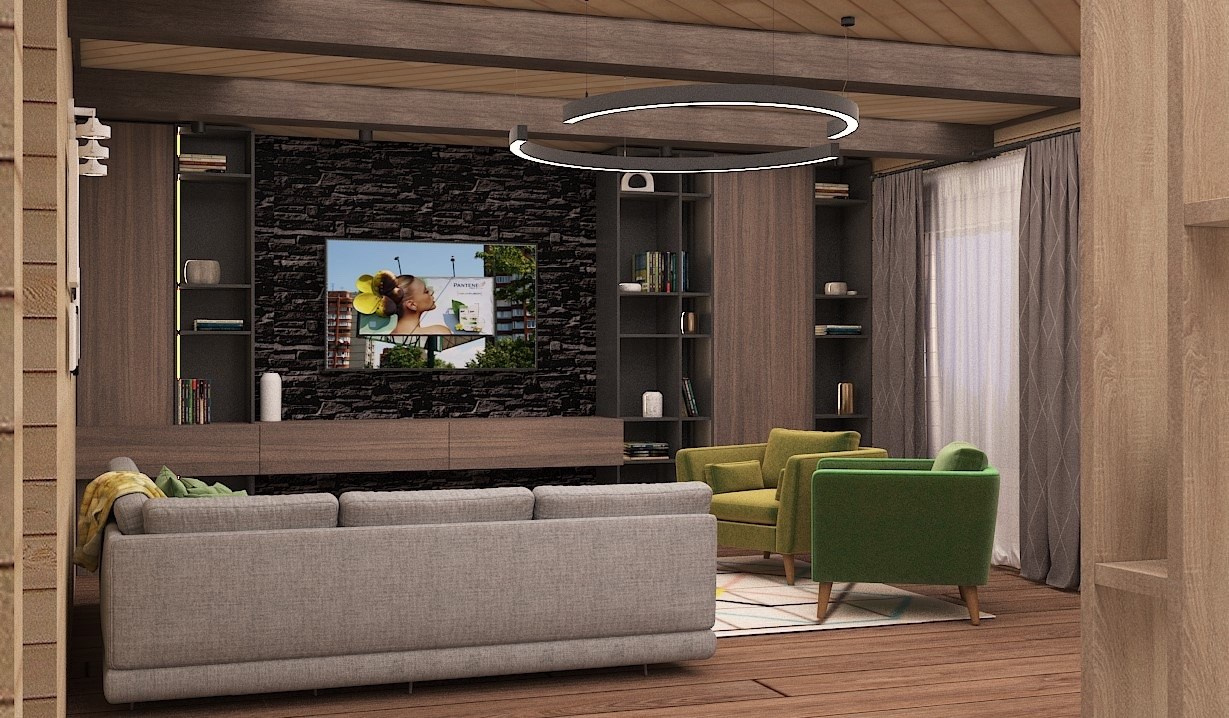 Коттедж под сдачу в аренду КП «Киварин Ручей». Дизайнер интерьера в Санкт-Петербурге Ольга Рытаровская