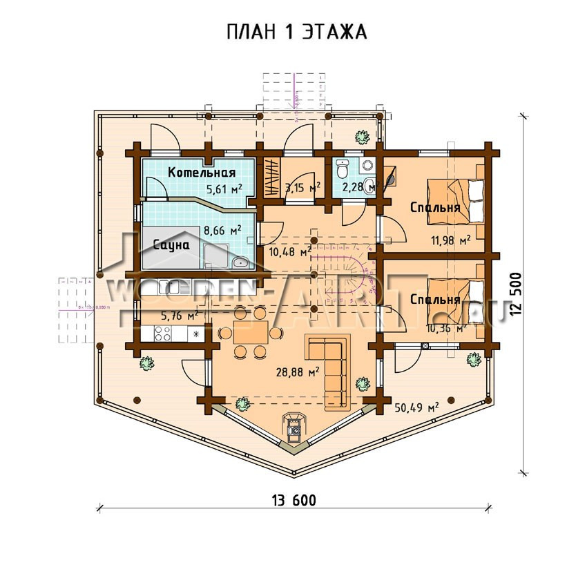 «Парус» 255 кв. м. Проекты деревянных домов