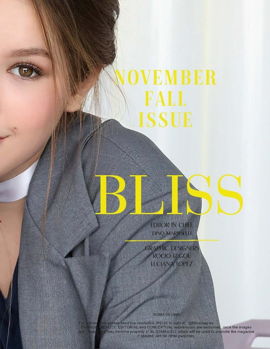 Моя работа на обложке итальянского издания BLISS Magazine. Стилист Анастасия Рашевская