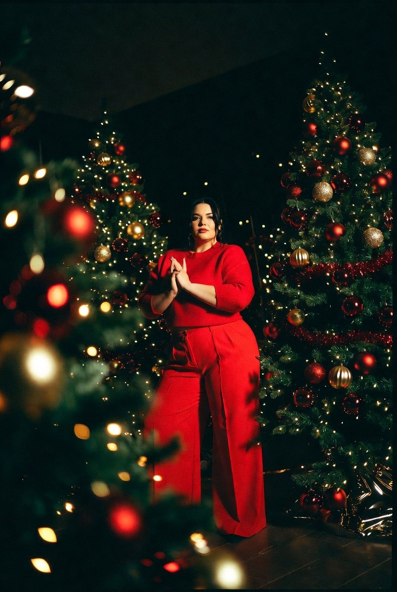 Плюс сайз в красном