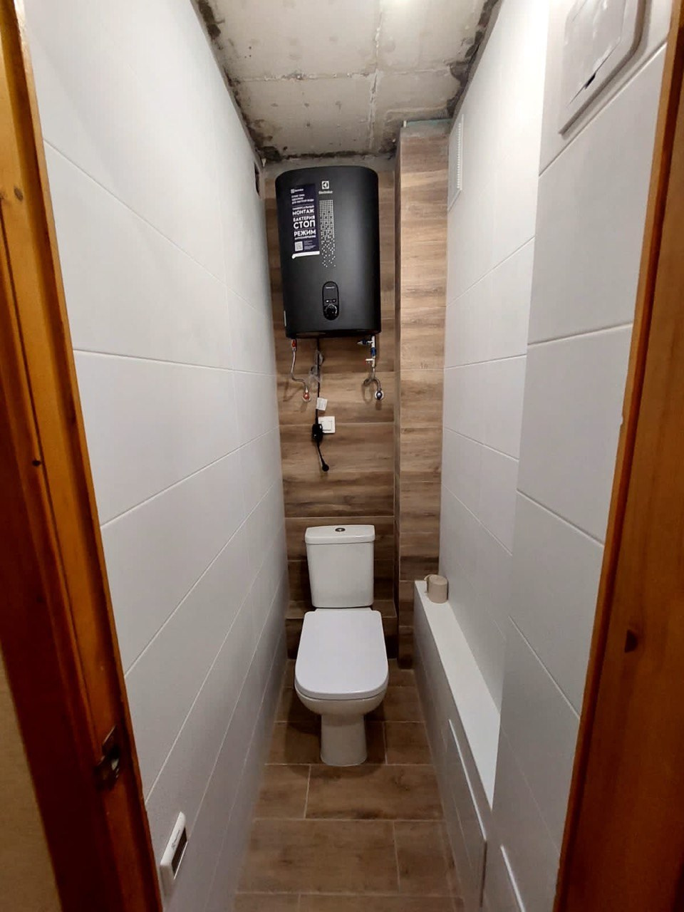 Ванная комната с раздельным санузлом (ул. Ф. Амирхана д. 79). Ремонт санузла, туалета, ванной под ключ в Казани. Укладка плитки