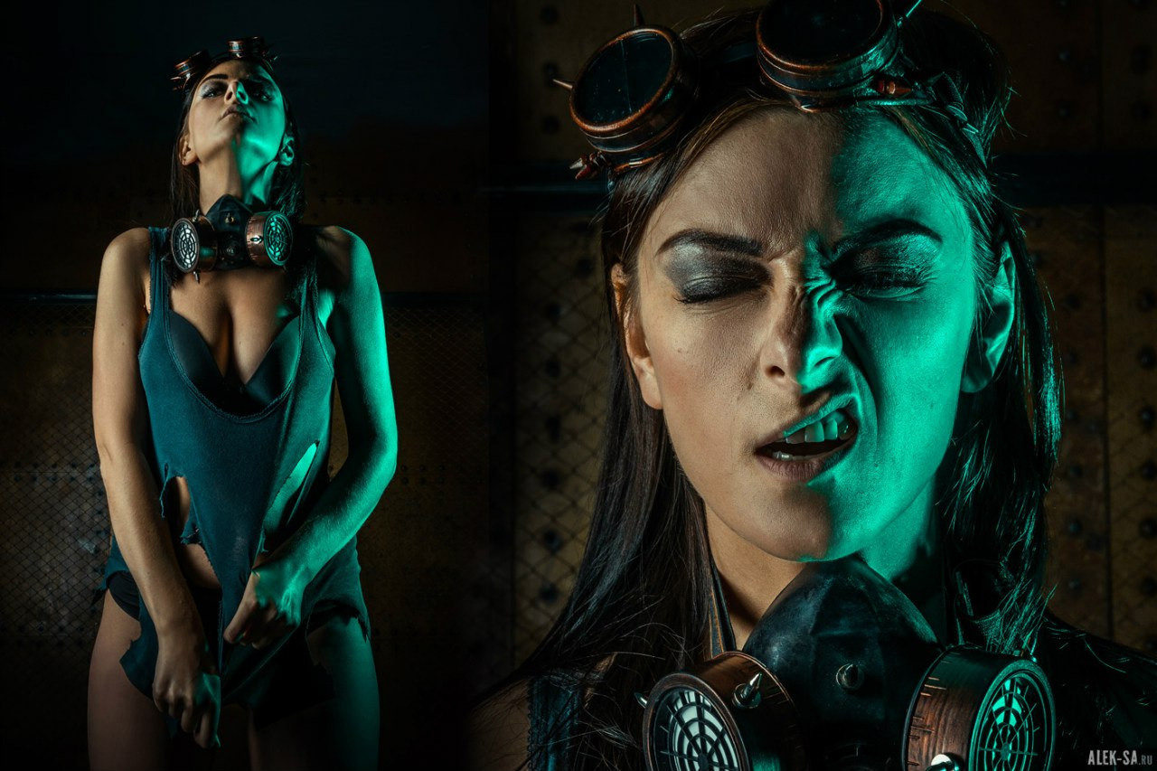 Стимпанк-портрет с очками и шестернями — фотограф Краснодар