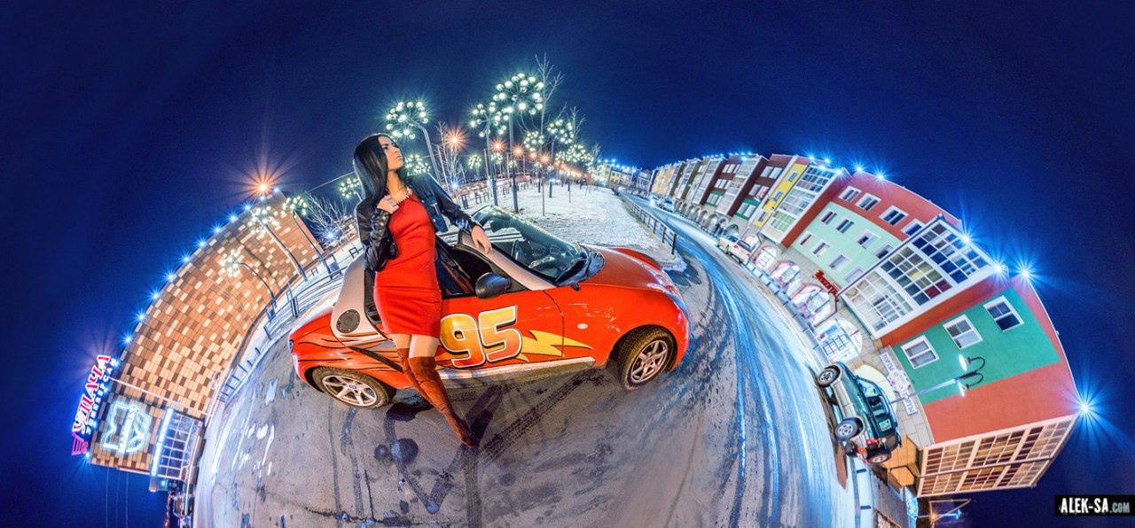 Уличная съемка в авто, городской репортаж