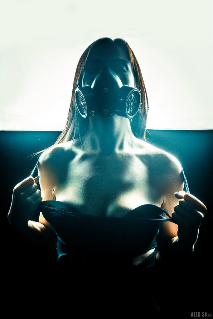 Арт-портрет в голубых гелях — студия, Краснодар