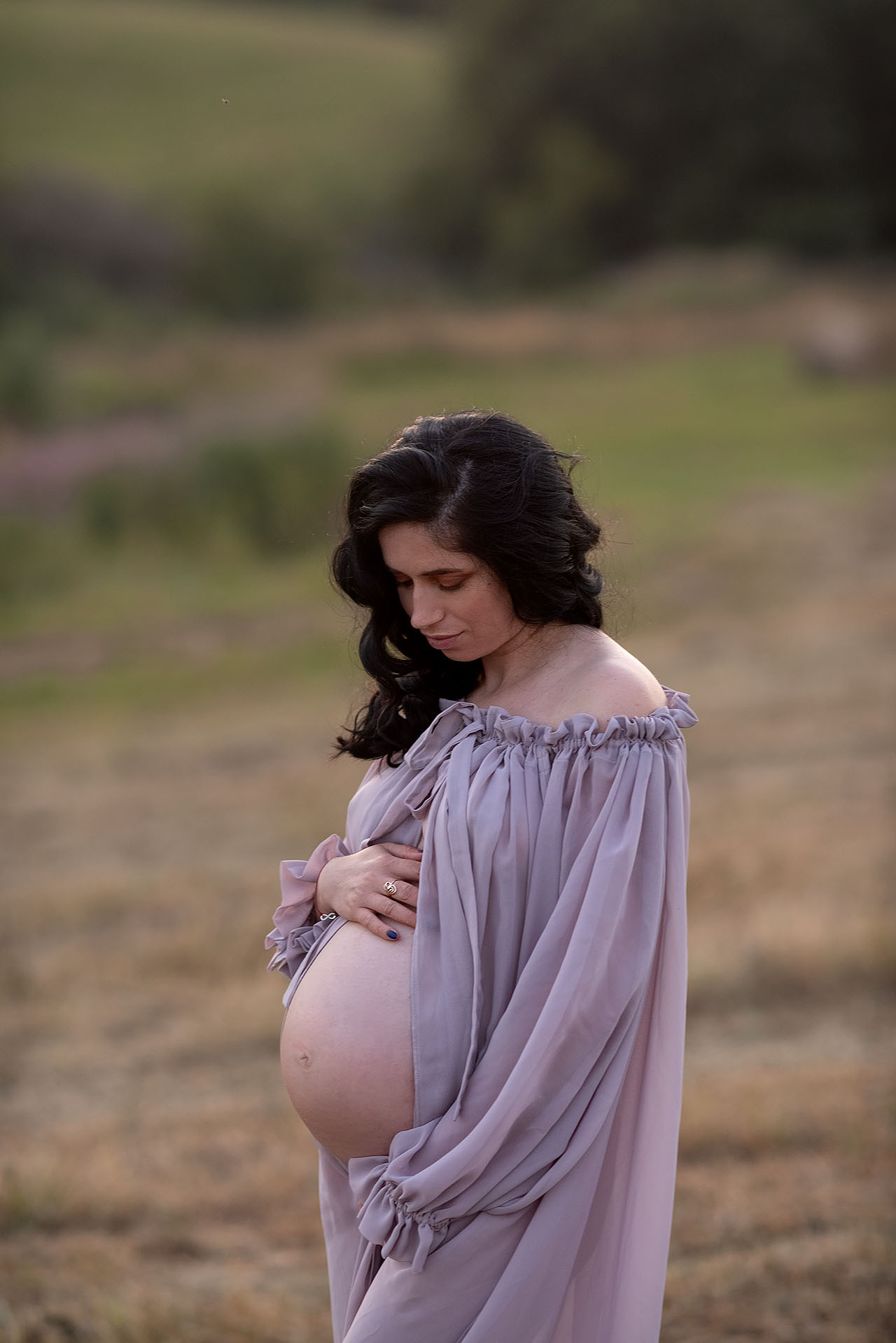 Фотосессия беременности в полях. Фотограф Юлия Кондратьева