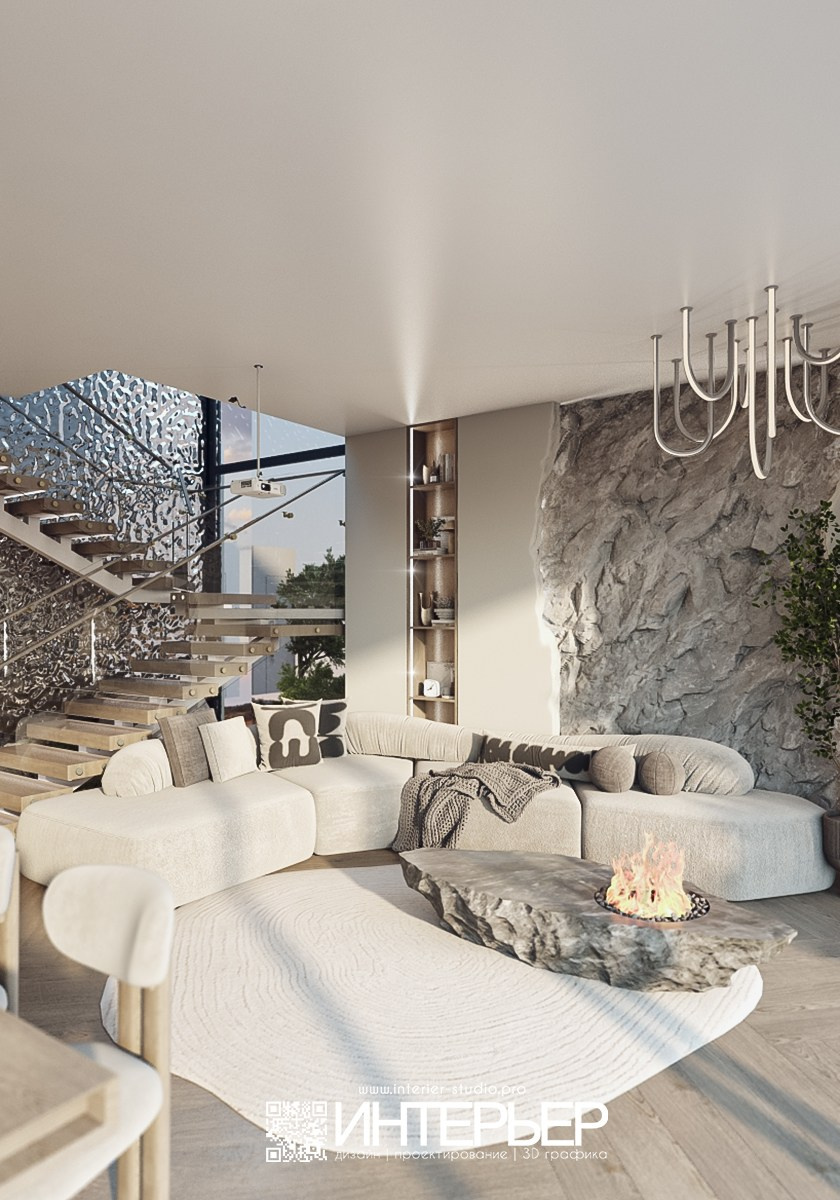 Дизайн-проект Дома Константина и Олеси. Дизайн интерьера, 3D визуализация и 3D моделирование. Создание проектов и чертежей. КМВ: Кисловодск, Пятигорск, Ессентуки и удаленно