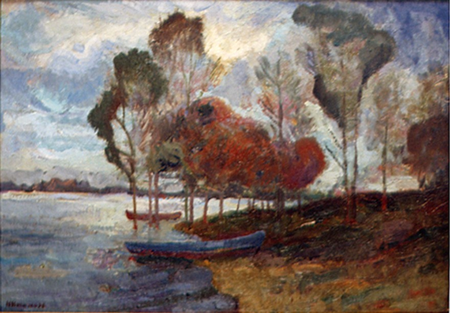 «Ильмень-озеро» 1976 год Собр. Д. Томас. Мадрид. Художник Величко Вадим Семёнович