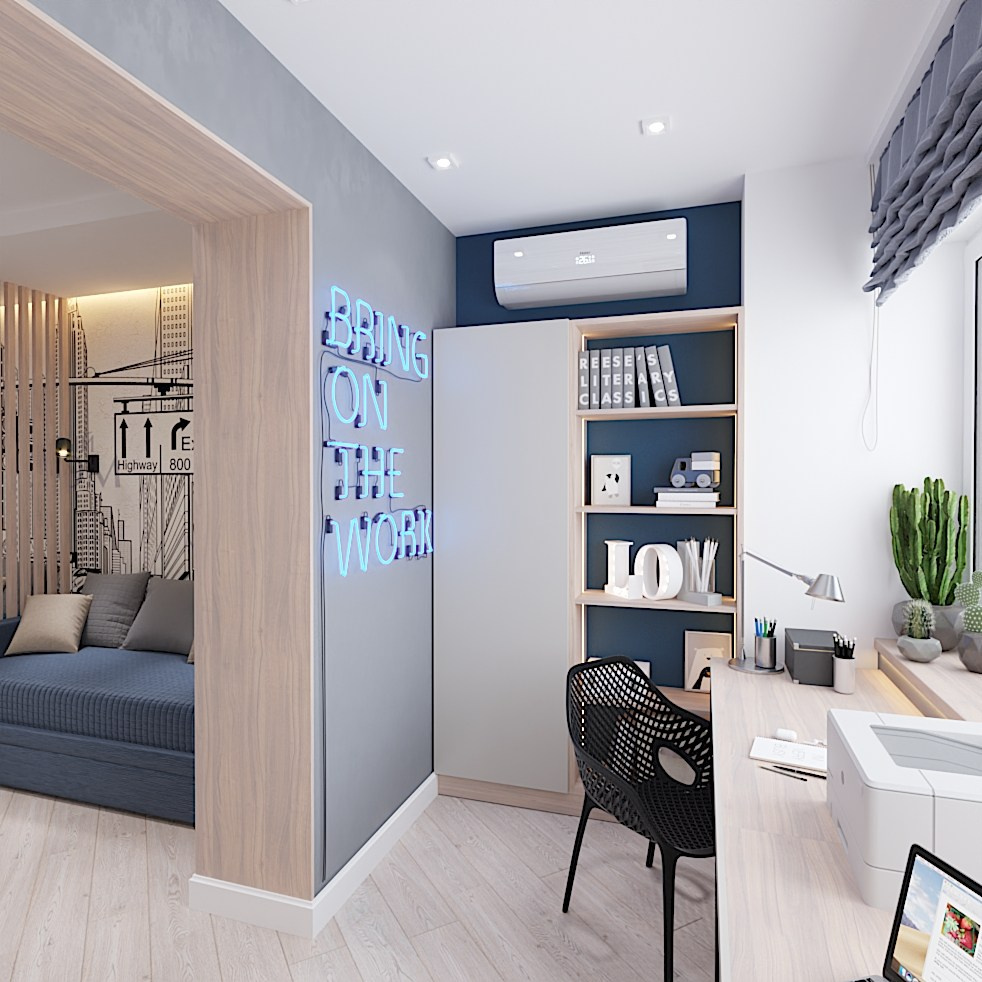 Детская для двух мальчиков. Студия дизайна FishkaRom в Краснодаре и по всей России