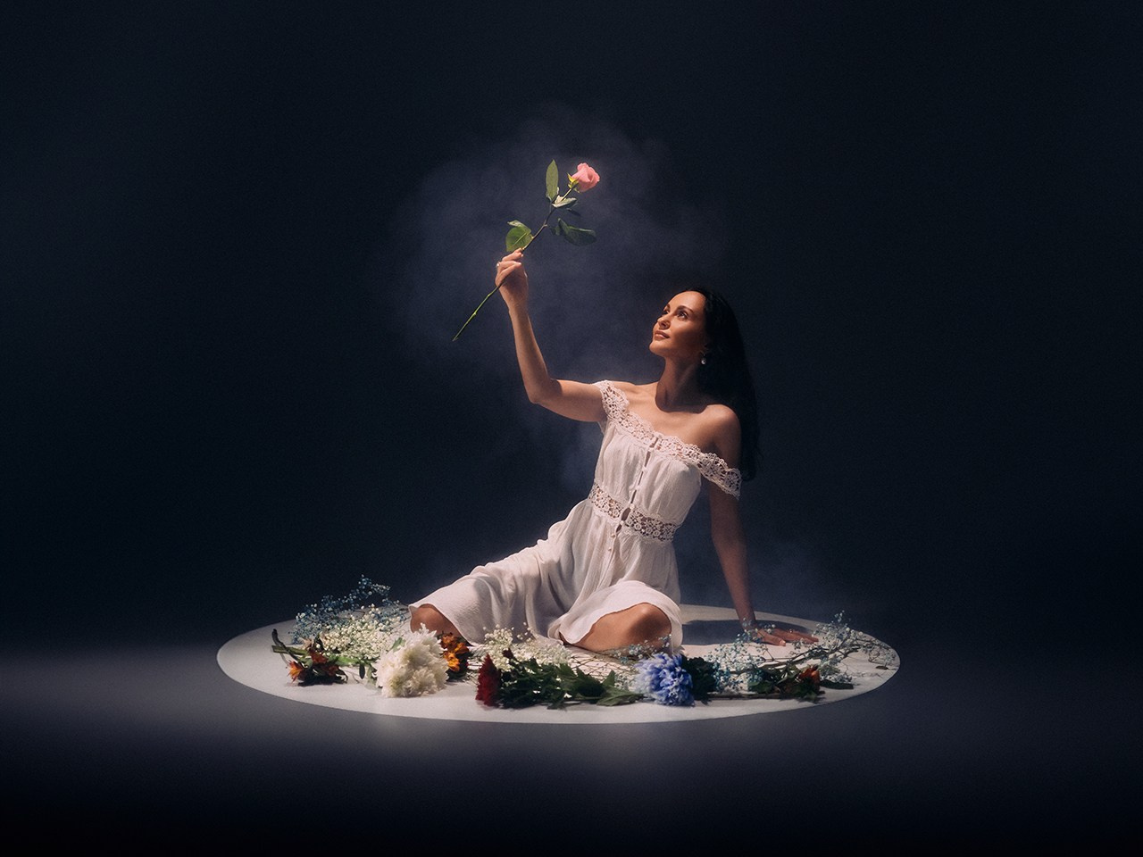 Фотосессия с цветами Казань