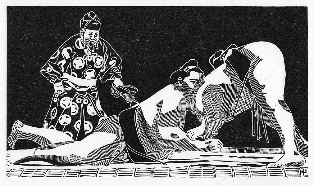 Серия линогравюр Grand Sumo Highlights  по мотивам турниров сумо. Авторская линогравюра, ручная печать на бумаге Ватман Гознак. 大相撲