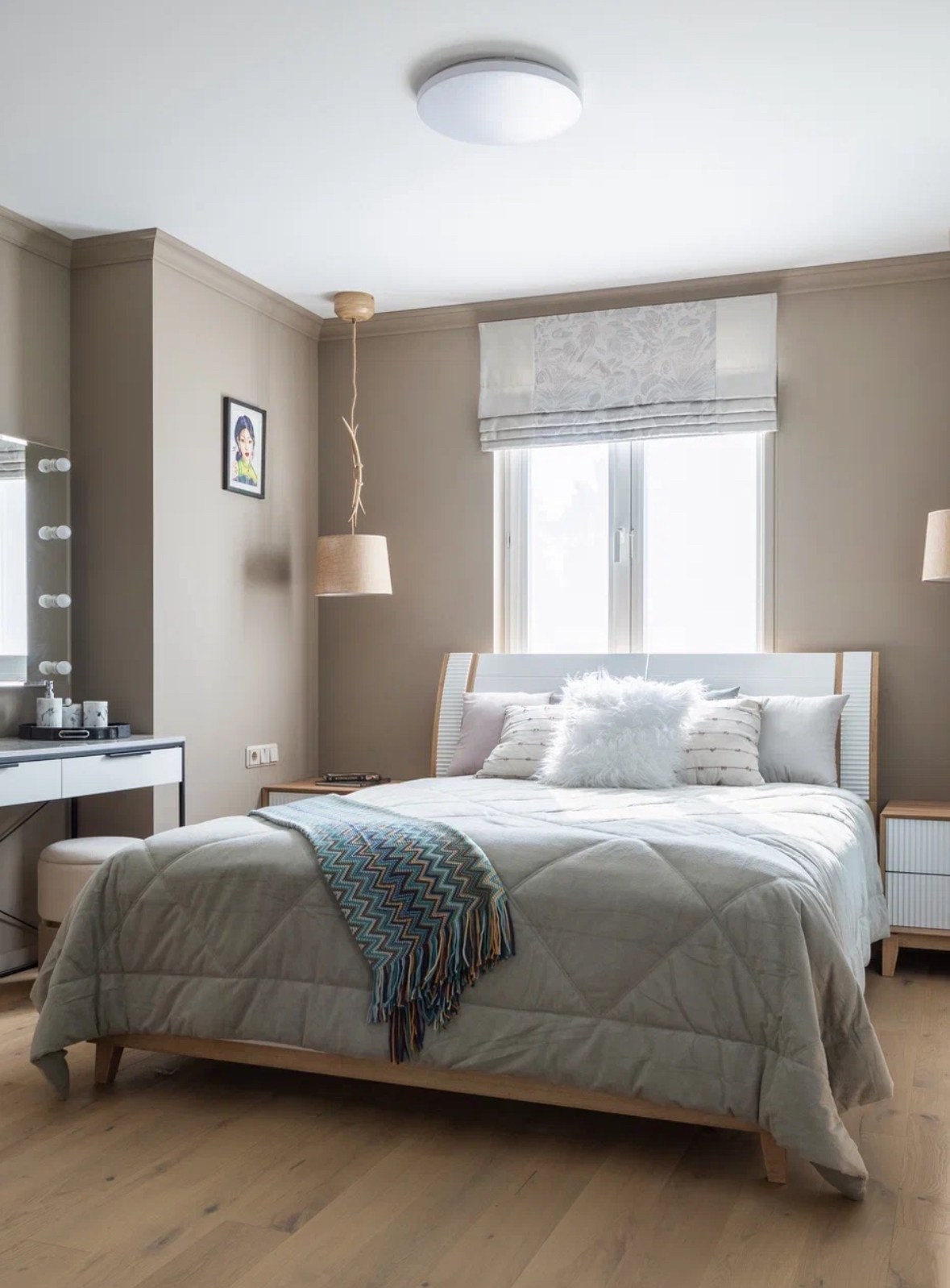 Квартира в Зеленогорске. Шторы на заказ в СПб. Выезд дизайнера, карнизы, жалюзи и рулонные шторы