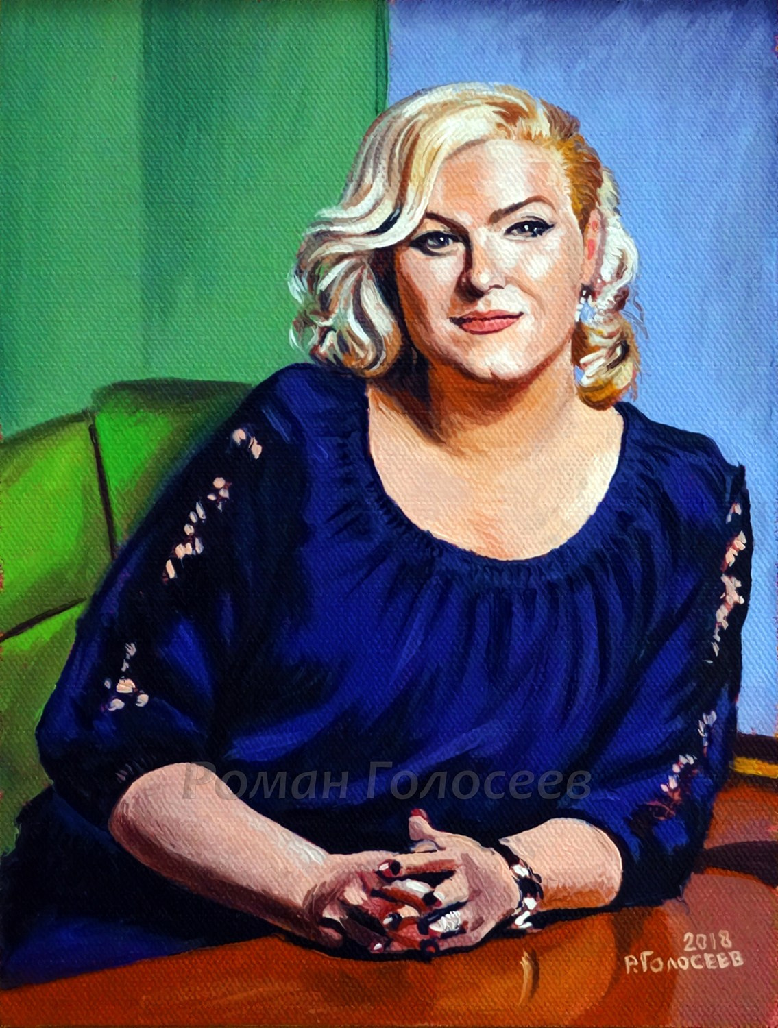 "Анна Алеко", 20х15, холст, масло, 20.03.2018