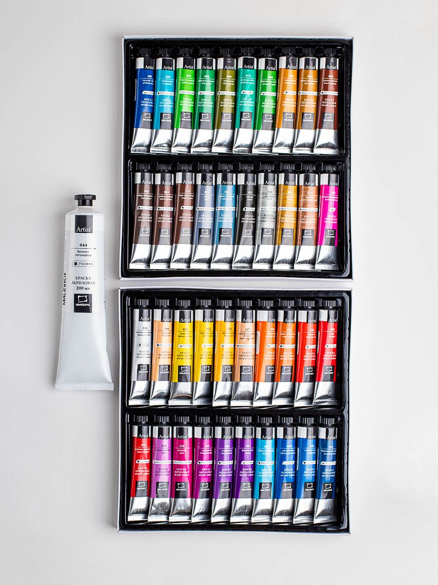 Съемка набора красок