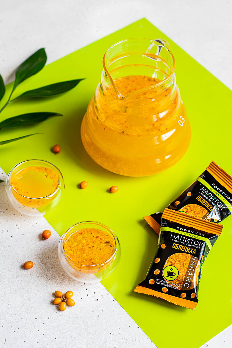 Фуд-стайлинг облепихового напитка