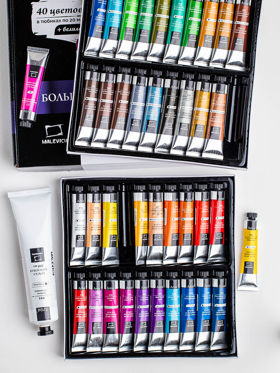 Фотосъемка красок для бренда "Малевичъ"