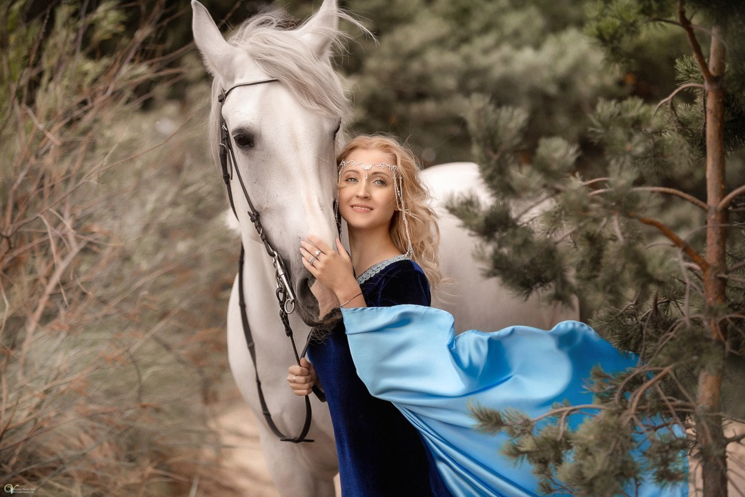 Фотосессии с лошадьми летом. Фотограф женский и мужской портрет Санкт-Петербург