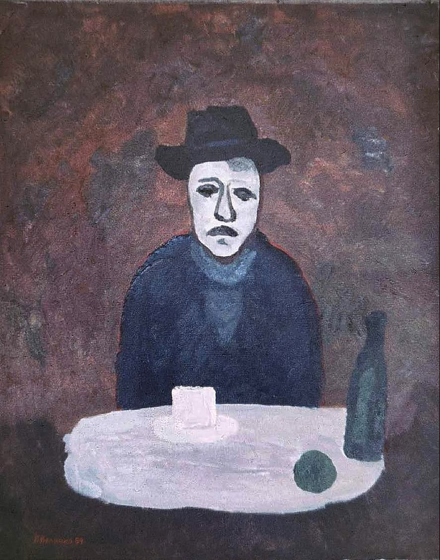 «Человек в черной шляпе» 1989 год Собств. СХ СССР. Художник Величко Вадим Семёнович