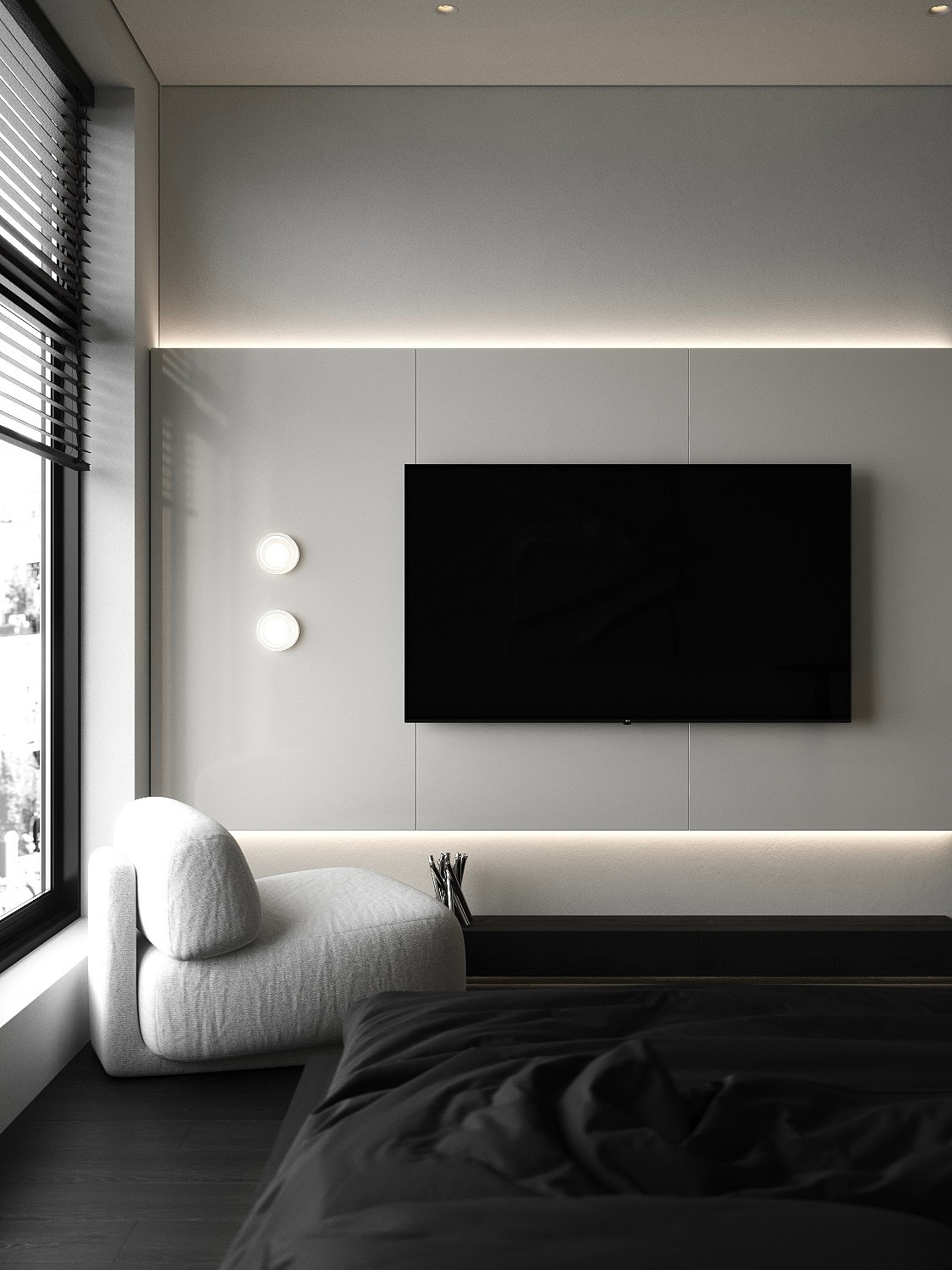 Спальня 25 м². 3d визуализатор Валерия Романова