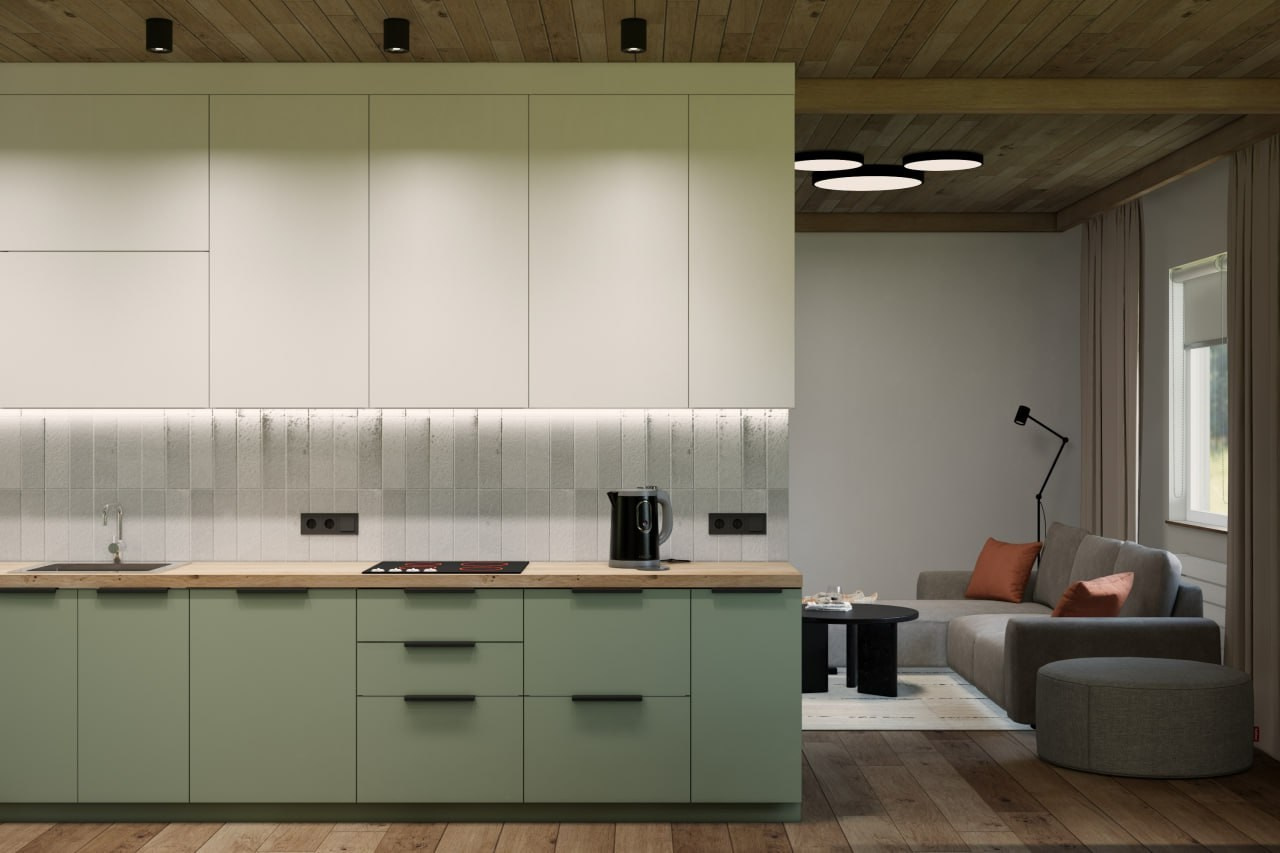 Загородный дом 110 м² в Ленинградской области (совместная работа с Любовью Поляковой designpolyakova.ru). Push-design.ru