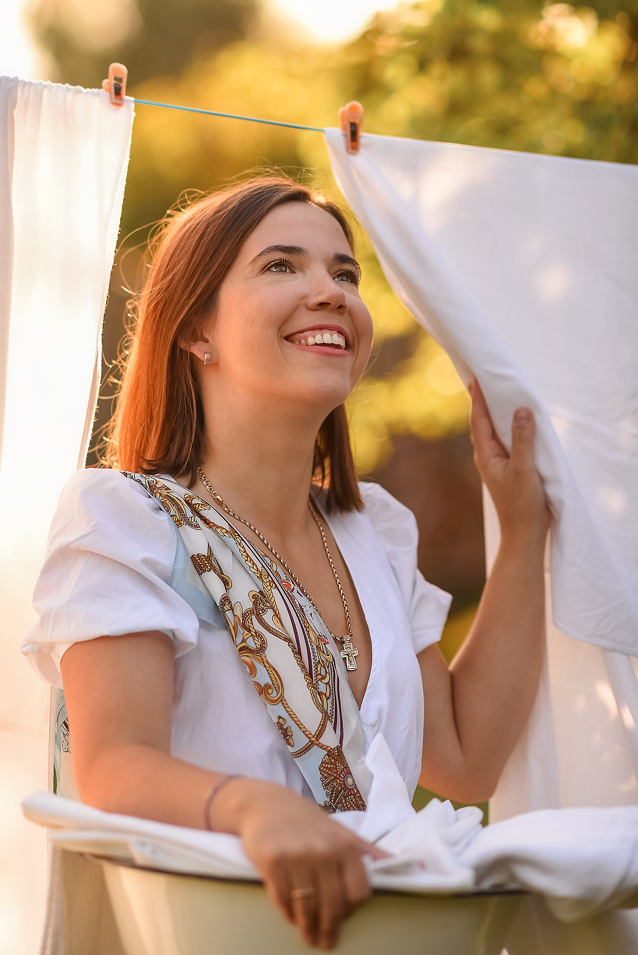 Фотосессия с белыми простынями. Фотограф Юлия Кондратьева