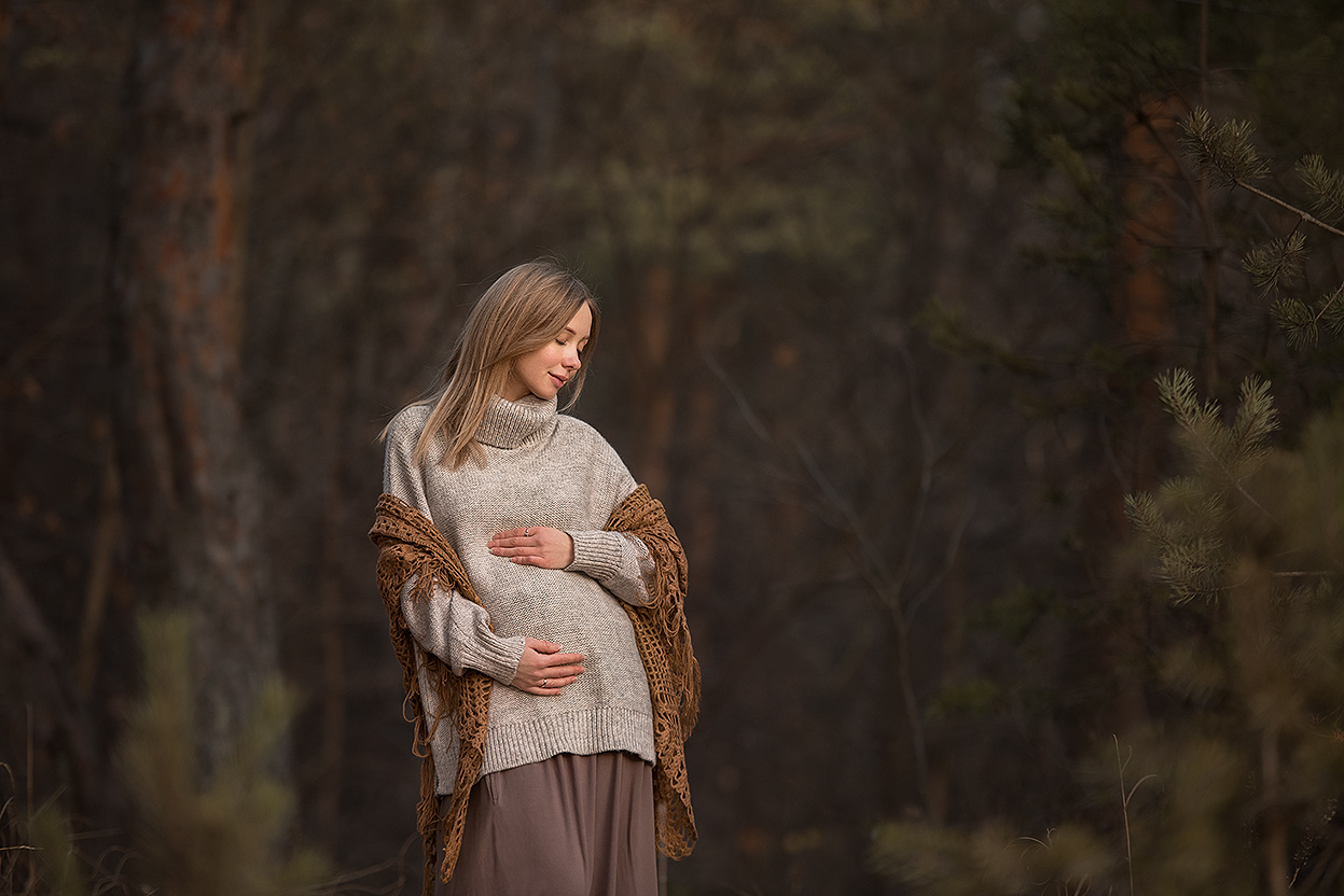 Фотосессия беременности на природе. Фотограф Юлия Кондратьева