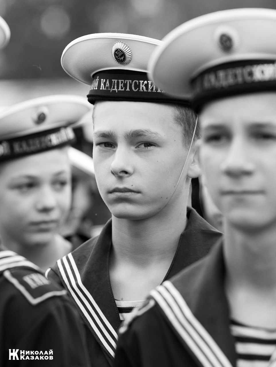 Эмоциональный портрет юного  кадета во время принятия присяги в Кронштадте.