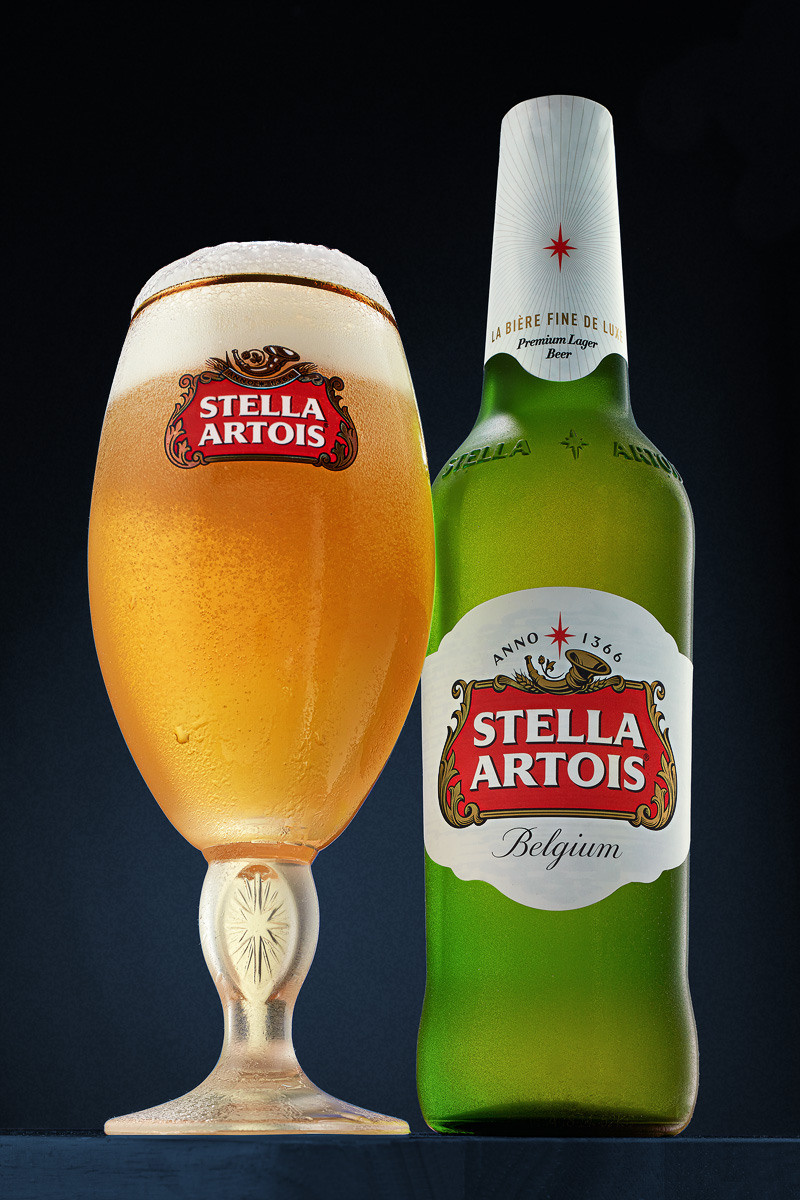 Рекламная фотосъемка пива Stella Artois