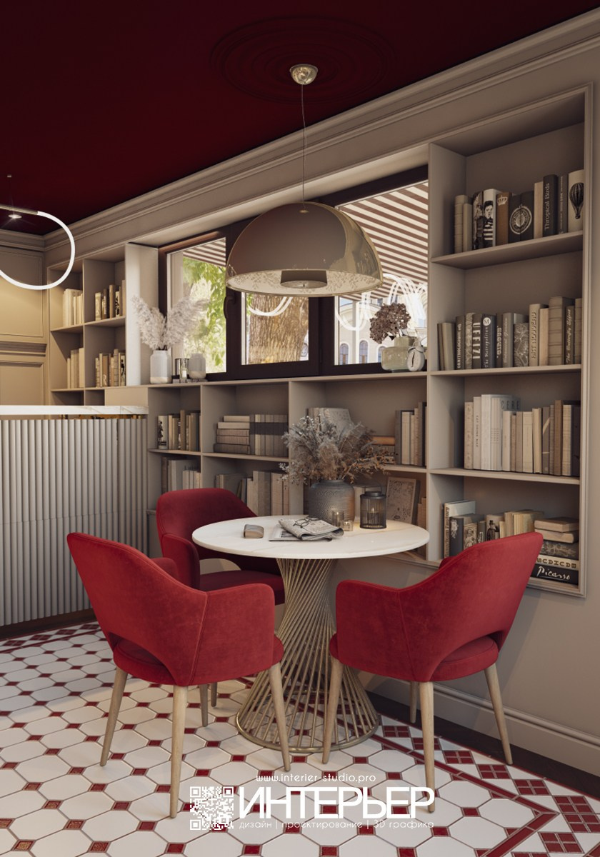 Дизайн-проект кофейни пер. Крепостной, г. Кисловодск. Дизайн интерьера, 3D визуализация и 3D моделирование. Создание проектов и чертежей. КМВ: Кисловодск, Пятигорск, Ессентуки и удаленно