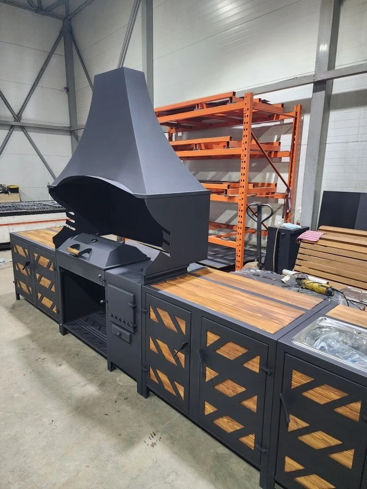 «Джета с вытяжным зонтом и функцией смокер. Купить / заказать мангал для дома в Краснодаре от производителя «Дарбин»