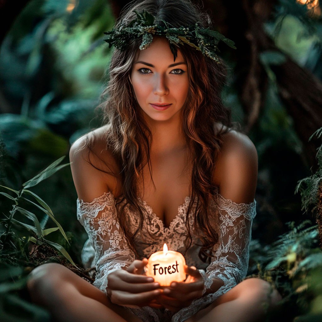 Нейрофотосессия для Александры. Сказочный образ — девушка со свечой. ФотоХудожник Харитонова Ирина г. Санкт-Петербург