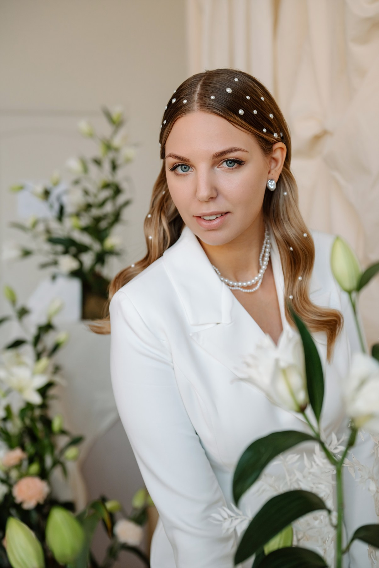С цветами и жемчугом. Свадебный и сеейный фотограф в Санкт-Петербурге Елена Худякова